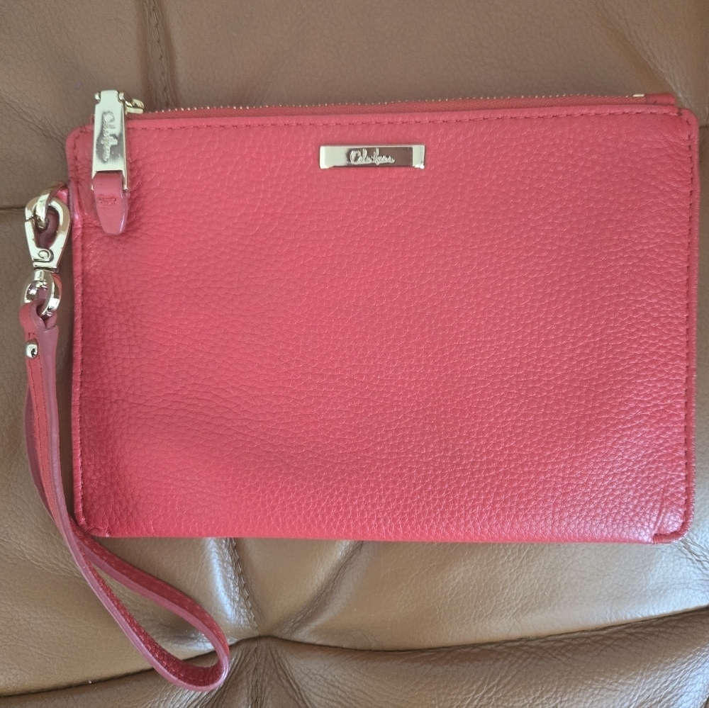 Cole Haan Leather Red Leather Wristlet